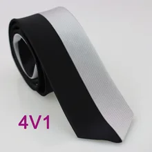 YIBEI coahella галстуки черный, серебристый, правый, левый, контрастный, маленькие полосатые Узкие галстуки жаккардовый галстук 6 см тонкий шейный галстук вечерние платья