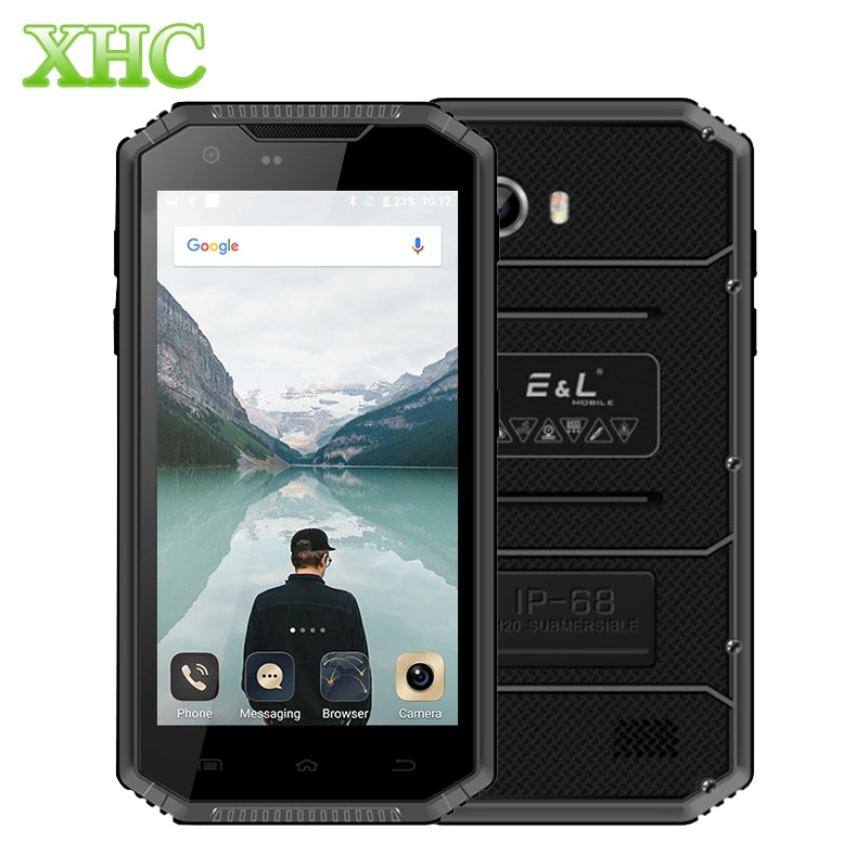 

KXD E&L W7S Android Mobile Phone 2GB 16GB IP68 Waterproof Shockproof Dustproof 5.0'' MTK6737 Quad Core Dual SIM LTE 4G Cellphone