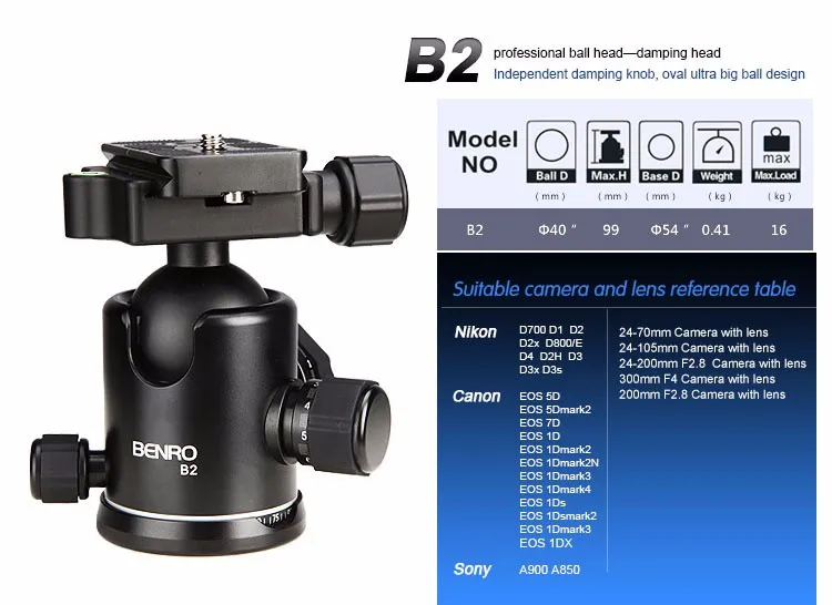 BENRO портативный профессиональный штатив для путешествий Профессиональный фотографический Портативный штатив для цифровой зеркальной камеры GA268TB2