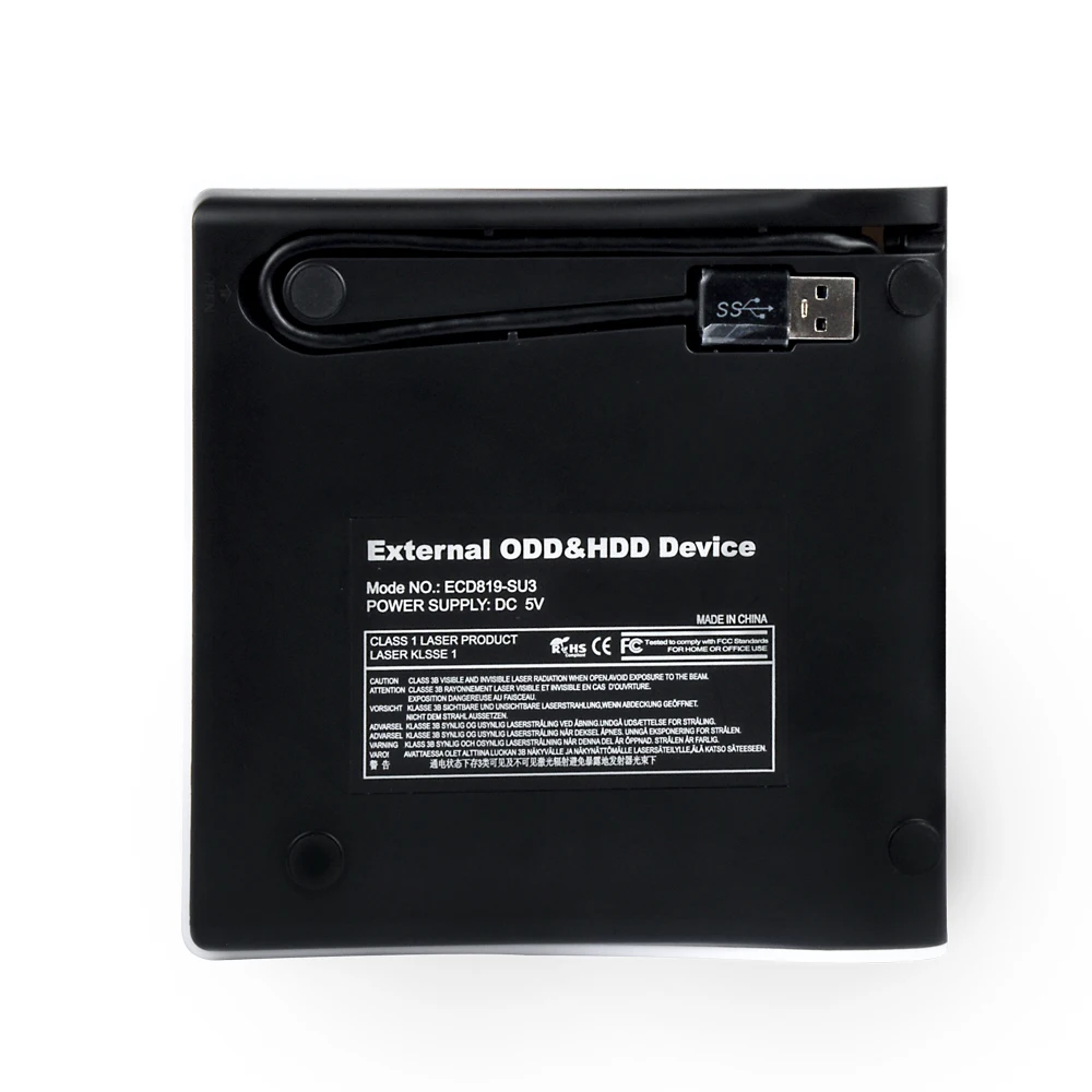 Deepfox внешний тонкий USB 2 0 DVD RW/CD RW записывающее устройство CD ROM писатель оптический