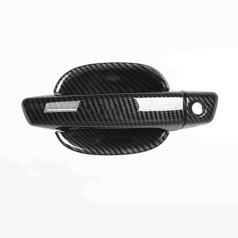 Carbon Fiber Outer Door Handle+Handle Bowl Cover Trim For Audi A3 8V 2014-2018