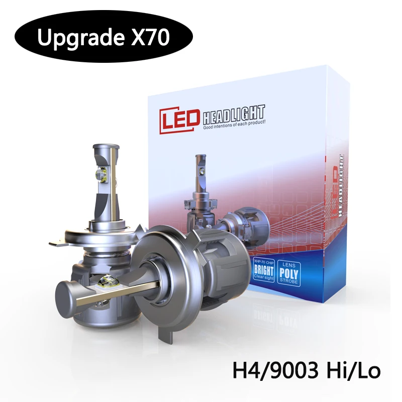 1 комплект светодиодный головной фонарь P70 XHP70 6000K 120 Вт 15600lm 12 В H4 H7 9005 9006 D1S D2S D3S D4S H8