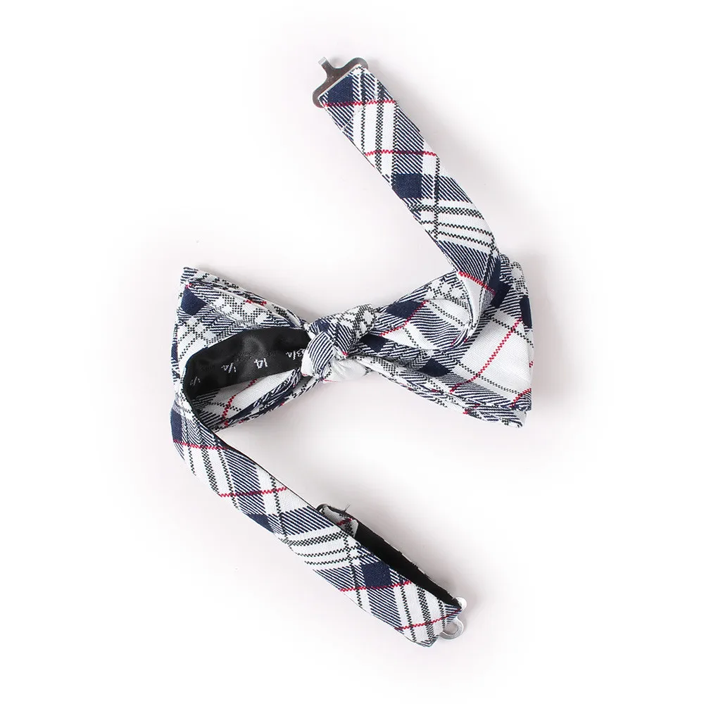 Mantieqingway свадебный подарок Bow Tie хлопок Bowties мужские двойной точкой и плед бантом Cravate noeud Papillon женское платье Галстуки