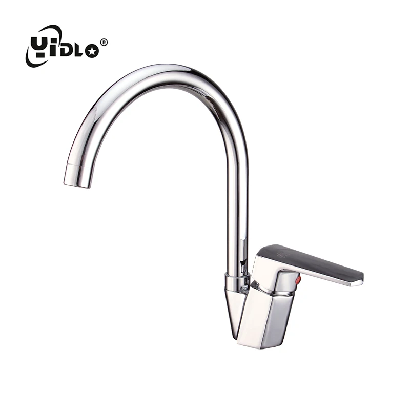 Curved Pipe Kitchen Vessel Sink Faucet Silvery Brass Faucets 360 Degree Swivel Spout Tube Water Tap Hot And Cold Mixer Taps C1-2 Curved Pipe Kitchen Vessel Sink Faucet Silvery Brass Faucets 360 Degree Swivel Spout Tube Water Tap Hot And Cold Mixer Taps C1-2