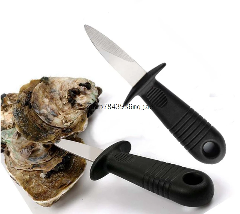 

100pcs Stainless Steel Seafood Tool Scallops Oysters Knife Openers Plastic Handle Open Shell Tool Oysters