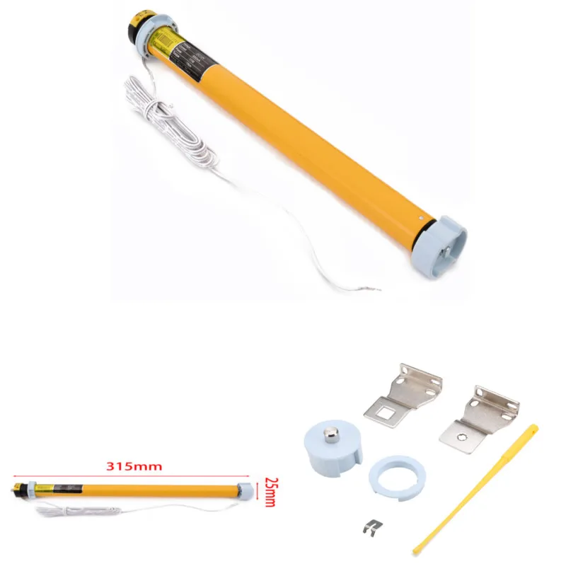 DIY 315mm eléctrico de sombra Motor DC 12 V 12 V 30 RPM ciego sombra Tubular Motor Kit con Hoder Kits DIY 315mm eléctrico de sombra Motor DC 12 V 12 V 30 RPM ciego sombra Tubular Motor Kit con Hoder Kits