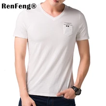Мужские хлопковые Майки нижнее белье с короткими рукавами ночная рубашка летние рубашки с v-образным вырезом карман Спандекс Бодибилдинг джемпер футболки