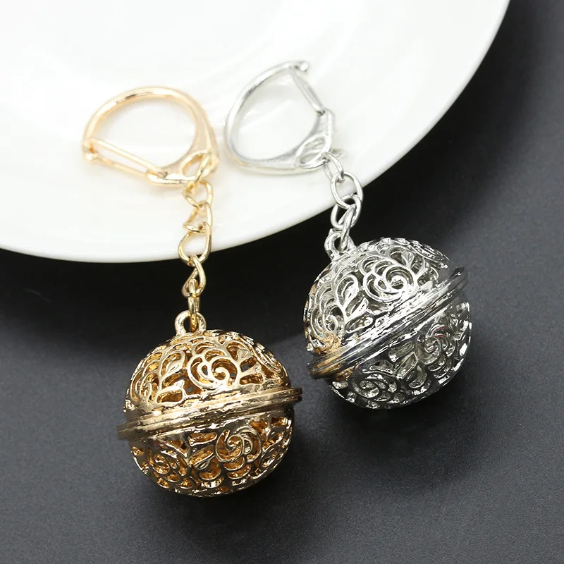

New Fashion Dull silver Small Bell Keychain DIY Metal Chain Car Keychains Key Pendant