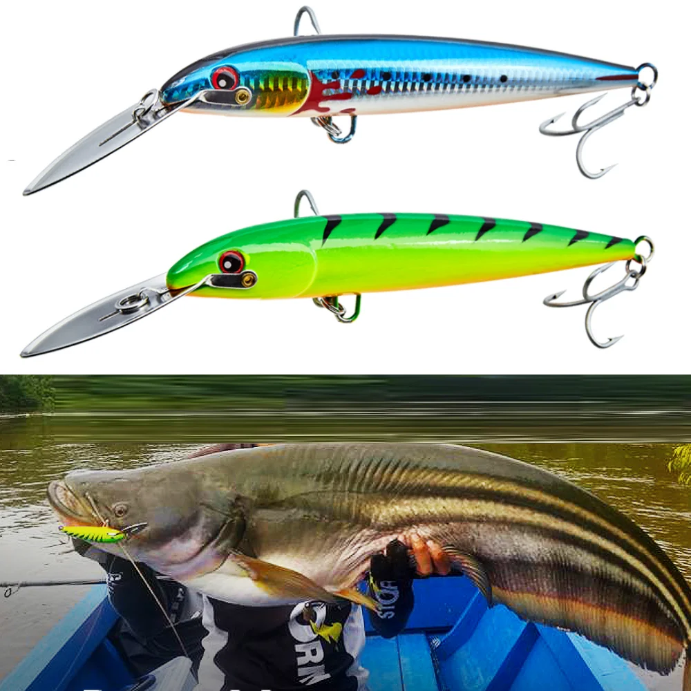 

NOEBY Countdown Magnum Hard Body Lure Big Minnow tuna fishing bait 130mm 185mm 225mm stainless steel lip lure for seabass tuna