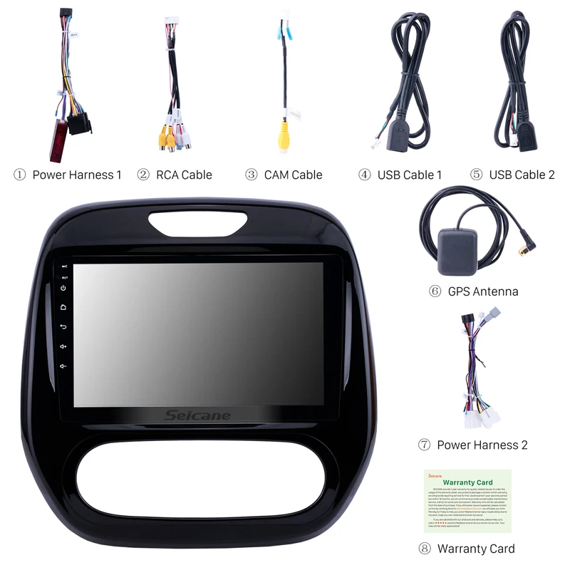 Seicane Android 2DIN Car Head Unit Radio Audio GPS Multimedia Player For Renault Captur CLIO Samsun