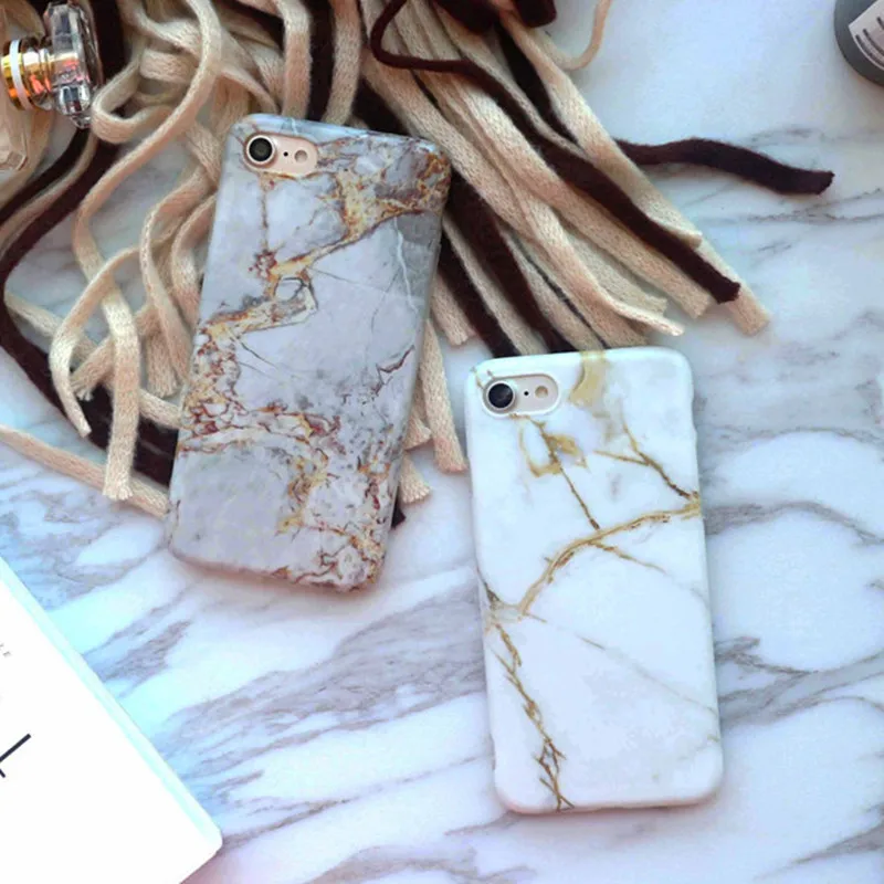 

Granite Scrub Marble Stone Pattern Phone Cases For iphone 6 Case For iphone 8 7 6s Plus Cover Fashion Soft IMD TPU Cases Capa