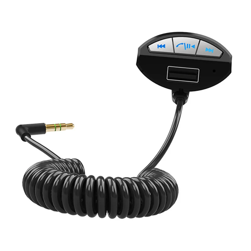 Автомобильный MP3-плеер автомобиля со системой «Хендс-фри» и Bluetooth AUX Стерео аудиоприемник адаптер зарядных порта USB для автомобиля Зарядное устройство 3,5 мм