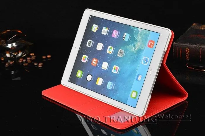 Luxury Genuine Case for iPad Leather Case Retro Business Cover Wallet Smart Cover for iPad (15)
