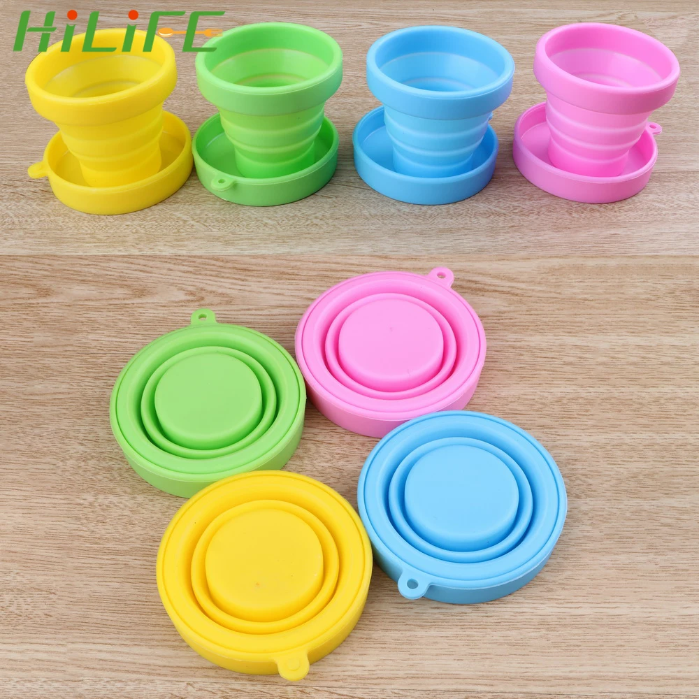 

HILIFE Tea Cup Retractable Folding Telescopic Collapsible Gargle Cup Silicone For Outdoor Travel Portable Water Drinking Cup