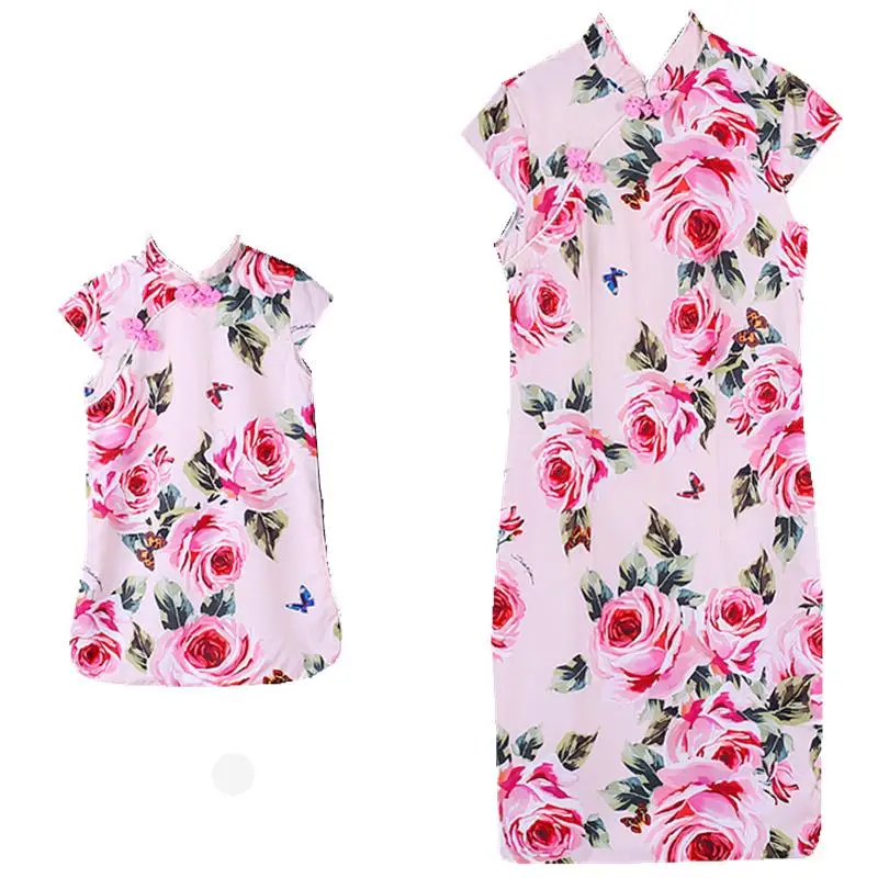 

Mother Daughter Runway Dresses Mom Girls Flower Party Dress Mommy Girl Twinning Daily Dress Vestidos 2019 Family Match Outfits