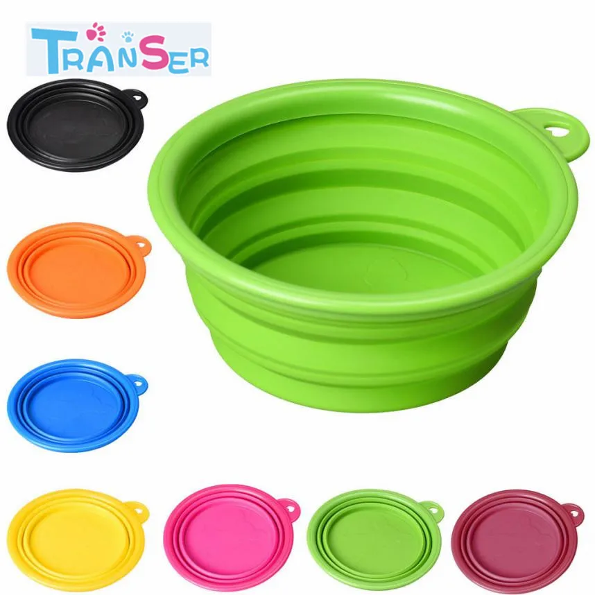 

Transer 1 PC Hot Dog Pet Portable Silicone Collapsible Travel Feeding Bowl Water Dish Feeder Candy Color HOT SALE 18Feb6