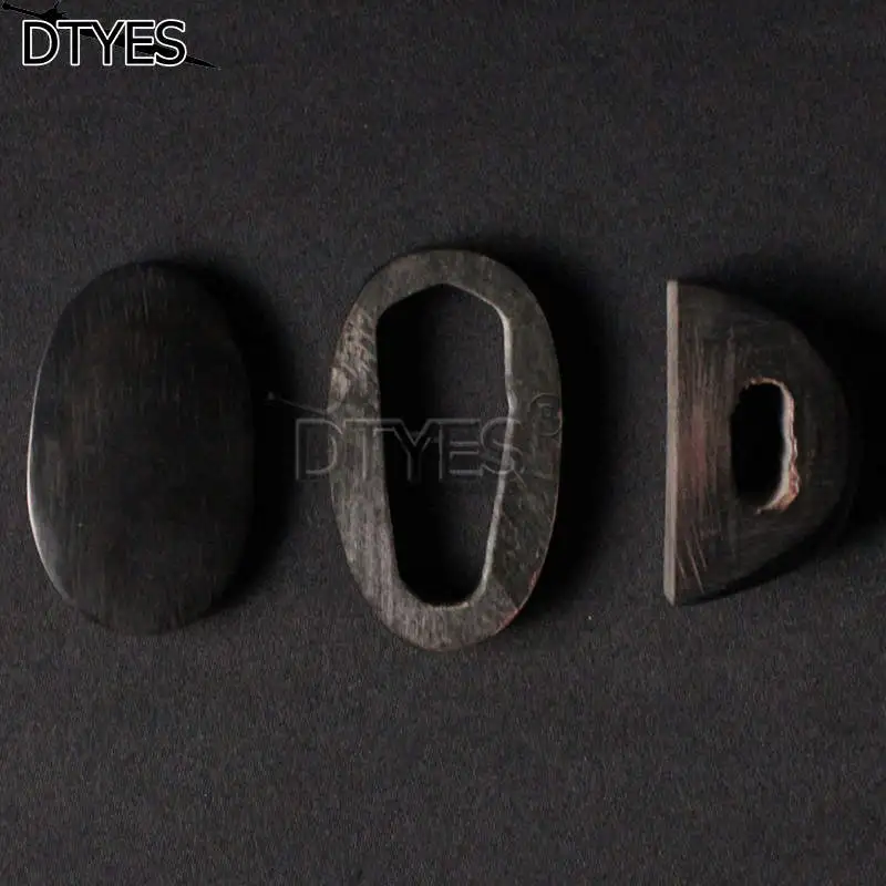 

Sword Accessories Ox Horn Kurikata(Knob)&Koiguchi(Scabbard Mouth)&Kojiri(End-cap) For Japanese Samurai Sword Saya KKK01-KKK02