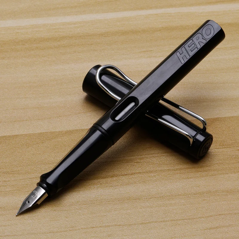 

Hero Fountain Pen with Ink Iridium F EF Kalem Plastic Box Writing Stylo Plume School Office Supplies Style Art Supplies 359