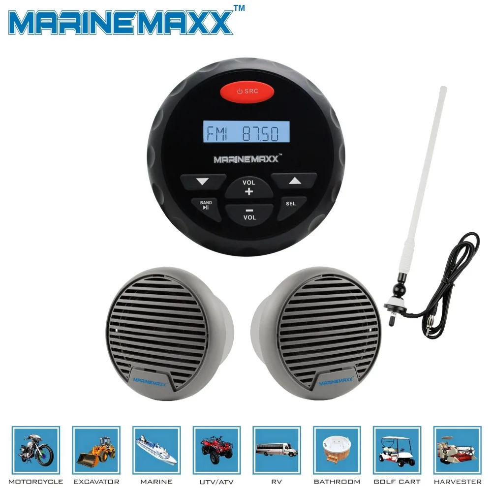 4.5" Waterproof Marine Gauge Motorcycle Bluetooth Stereo Audio Radio FM