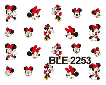 

1 Sheet Nail Sticker BLE2253 Red Cartoon Nail Art Water Transfer Sticker Decal Sticker For Nail Wraps