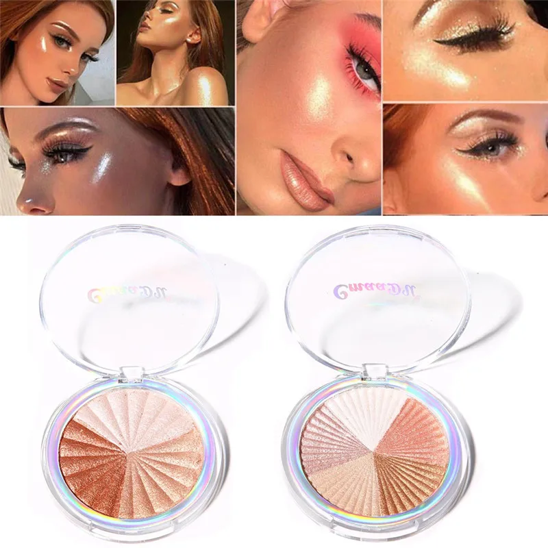 CmaaDu Glow Kit хайлайтер макияж Мерцающий Порошок хайлайтер палитра база осветитель изюминка контур лица золотой бронзатор