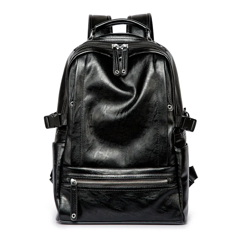 

New Arrival Men Backpack Fashion High Quality Leather Male Korean Student Backpack Lager Boy Business Laptop School Computer Bag