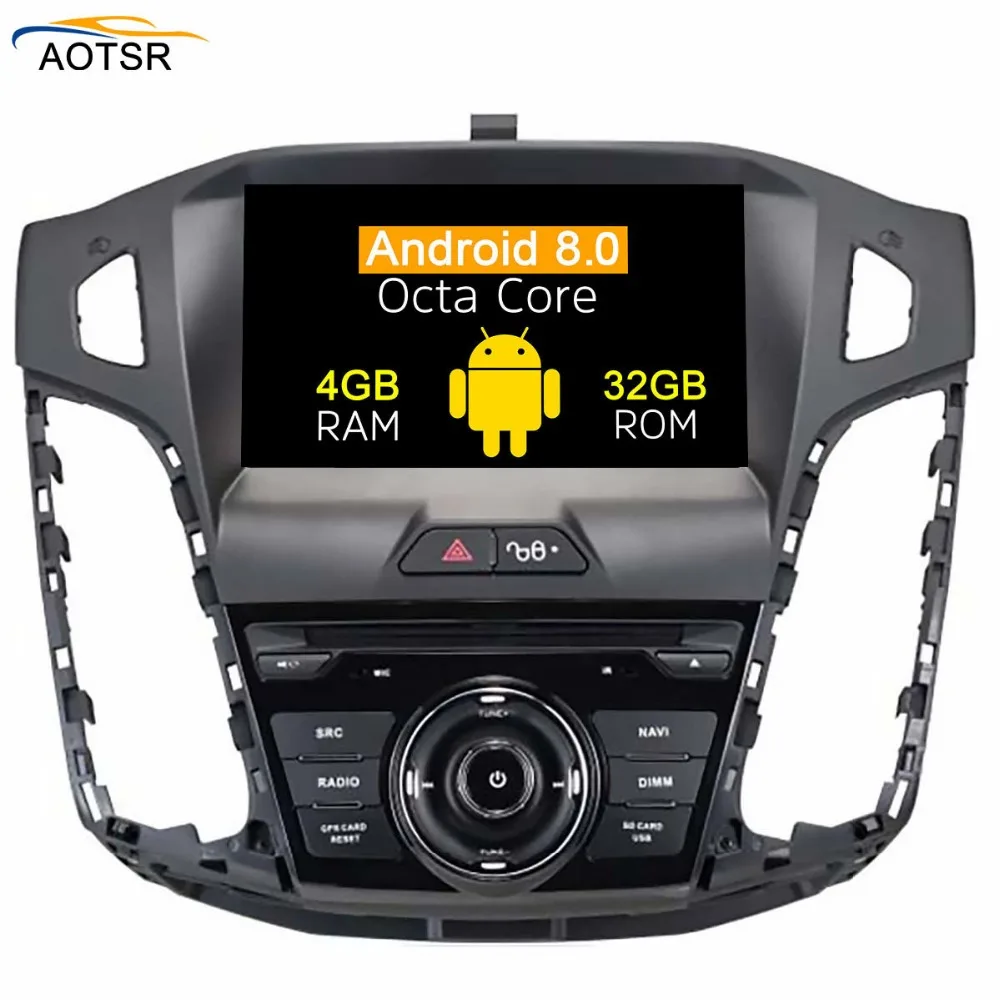 

IPS Screen Android 8.0 Car DVD Multimedia player head unit for Ford Focus 2012 - 2018 with GPS navigation Radio stereo 4+32G BT