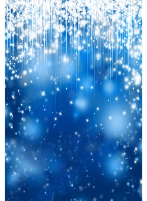 5x7FT Royal Blue Spots Wall Glitter Stars Sparkles Decors Custom Photo