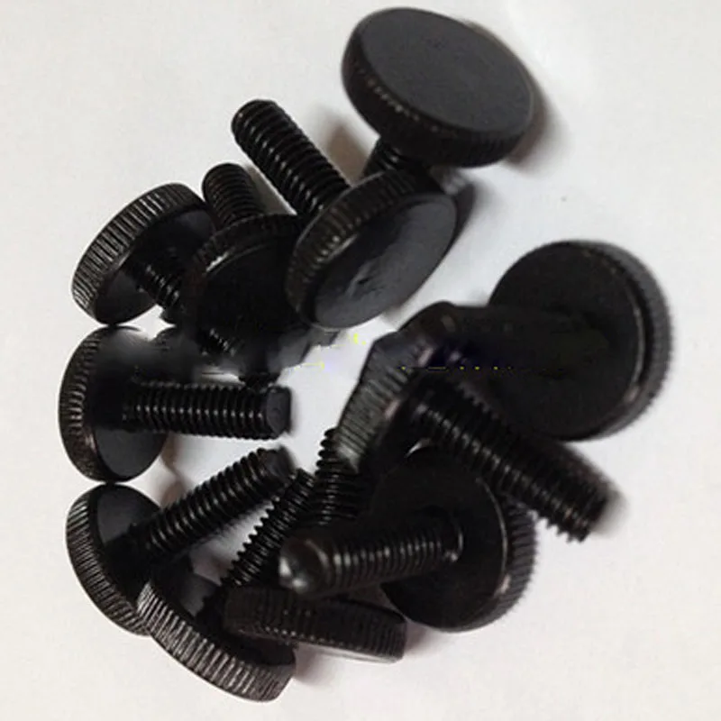 

M3 Thumb Screw Flat head Knurled Screws GB835 Black 6mm-20mm Length