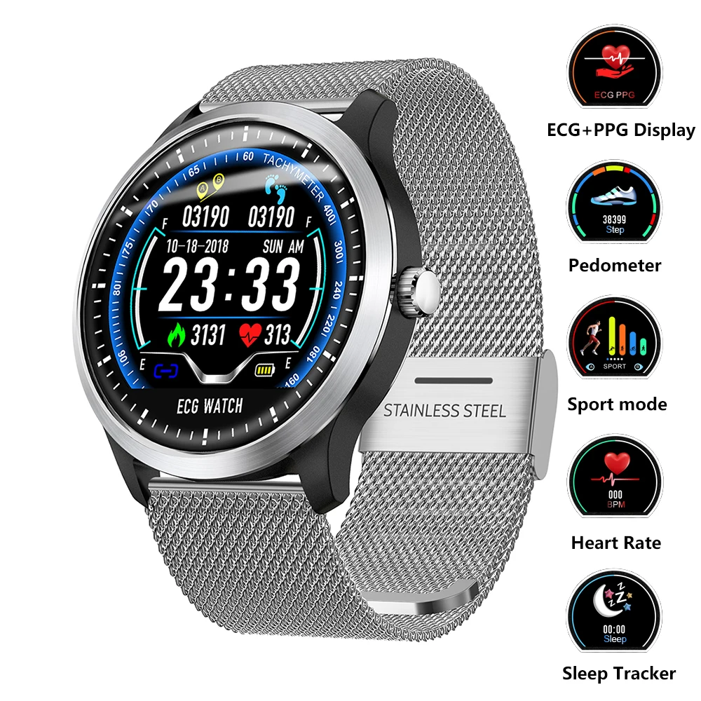 

Smart Watch Fitness Tracker ECG+PPG Heart Rate Monitor Blood Pressure Watch with Electrocardiograph ECG Display Smartwatch