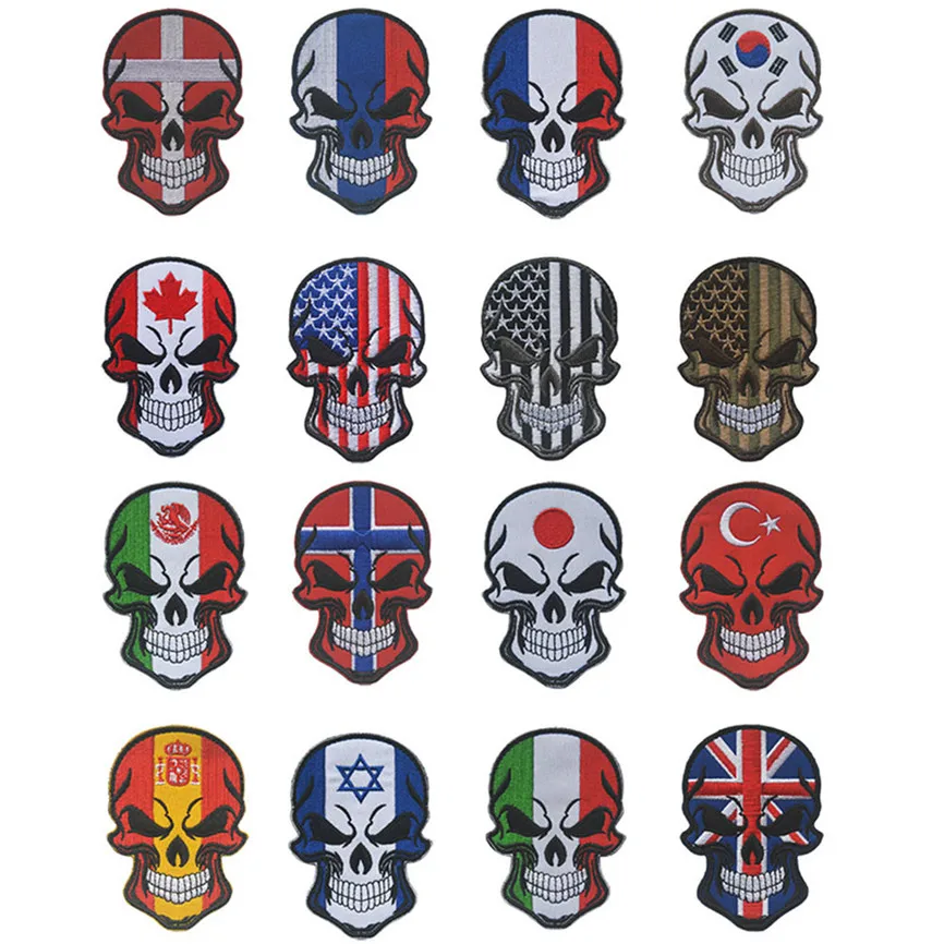 3D Embroidery Flag Patch Tactical Military Morale Patch Flag Magic Stickers Badge Decoration 9