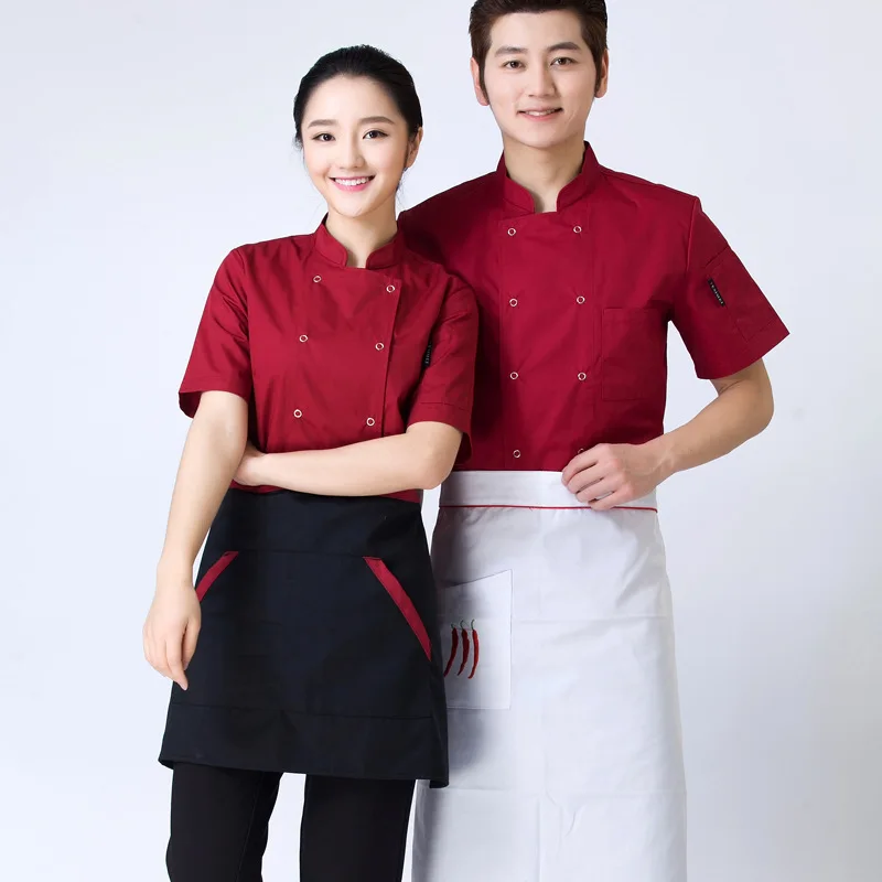 1 piece high quality Chef Jacket,short sleeve Kitchen uniform,summer