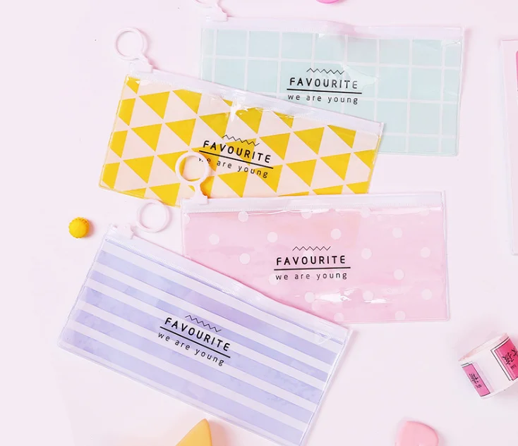 

Cute Little Cartoon 4Colors - Transparent PVC 18CM Coin Pencil BAG Pouch Purse ; Pocket Coin BAG Wallet Case