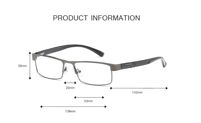 Высокое качество Мужские Титан сплава очки не сферическая 12 Слои покрытием линзы очки для чтения+ 1,0+ 1,5+ 2,0+ 2,5+ 3,0+ 3,5+ 4,0