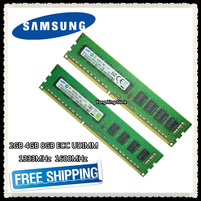 Samsung 2GB 4GB 8GB PC3-10600E  DDR3 1333MHz PC3-12800E 1600MHZ ECC Memory LOT 
