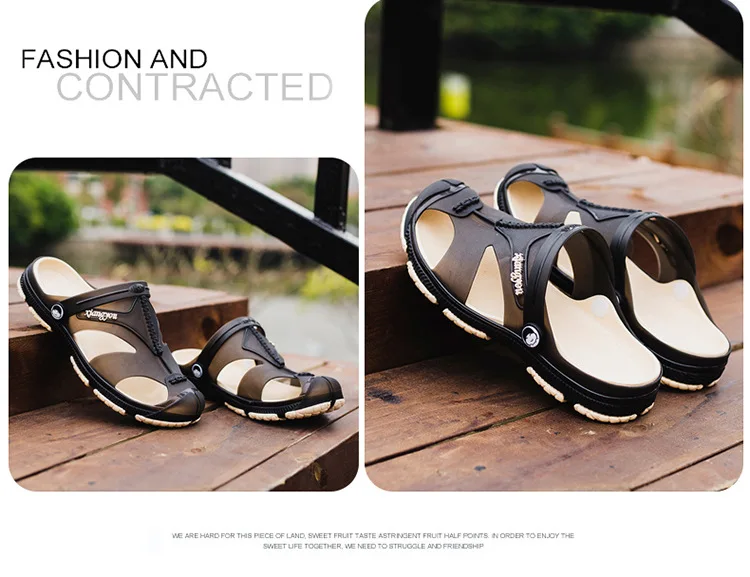 Большие размеры 40-45 акваобувь садовая водонепроницаемая обувь мужские быстросохнущие летние пляжные тапки уличные сандалии садовая обувь