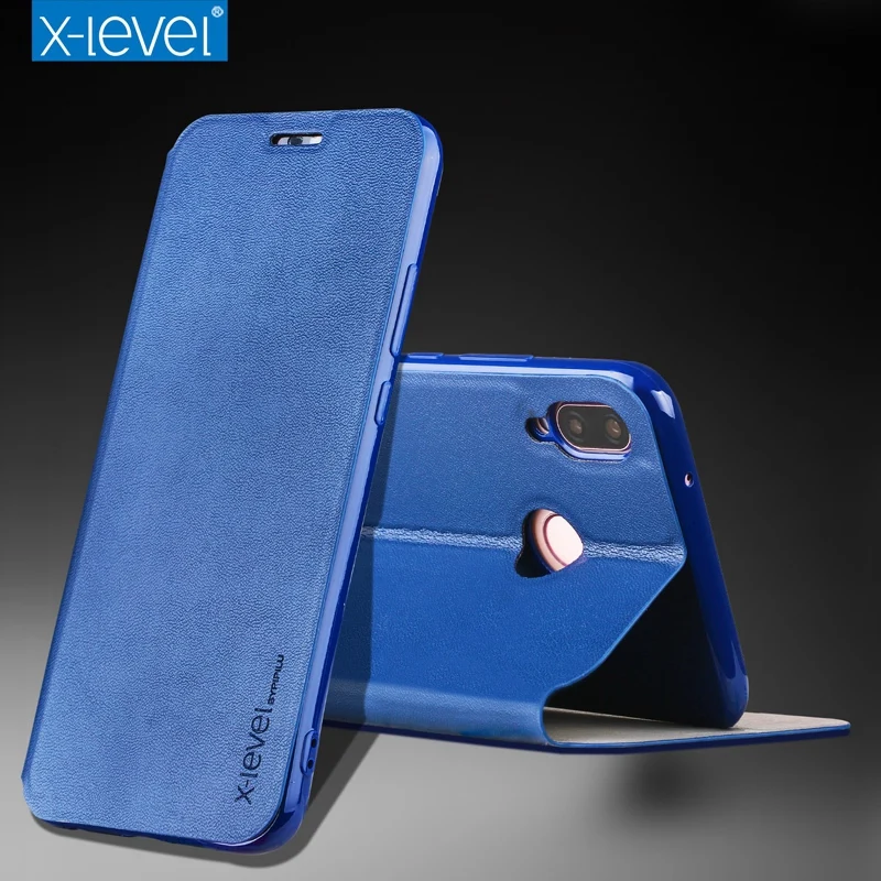 

X-Level Luxury Business Style PU Leather Case for Huawei P20 Lite Flip Cover for Huawei Nova 3E/Nova 3e Dual SIM Stand Case