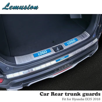 

MCrea 1PC Stainless Steel Car Rear Bumper Trunk Guards Cover Trim For Hyundai IX35 2018 Car-styling Decorative Strip Accessories