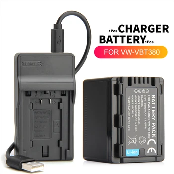 

VW-VBT380 VW-VBT190 Battery + USB Charger for Panasonic HC-V727 HC-V750 HC-V757 HC-V770 HC-V250 HC-V260 HC-V130 HC-VX870 HC-W570