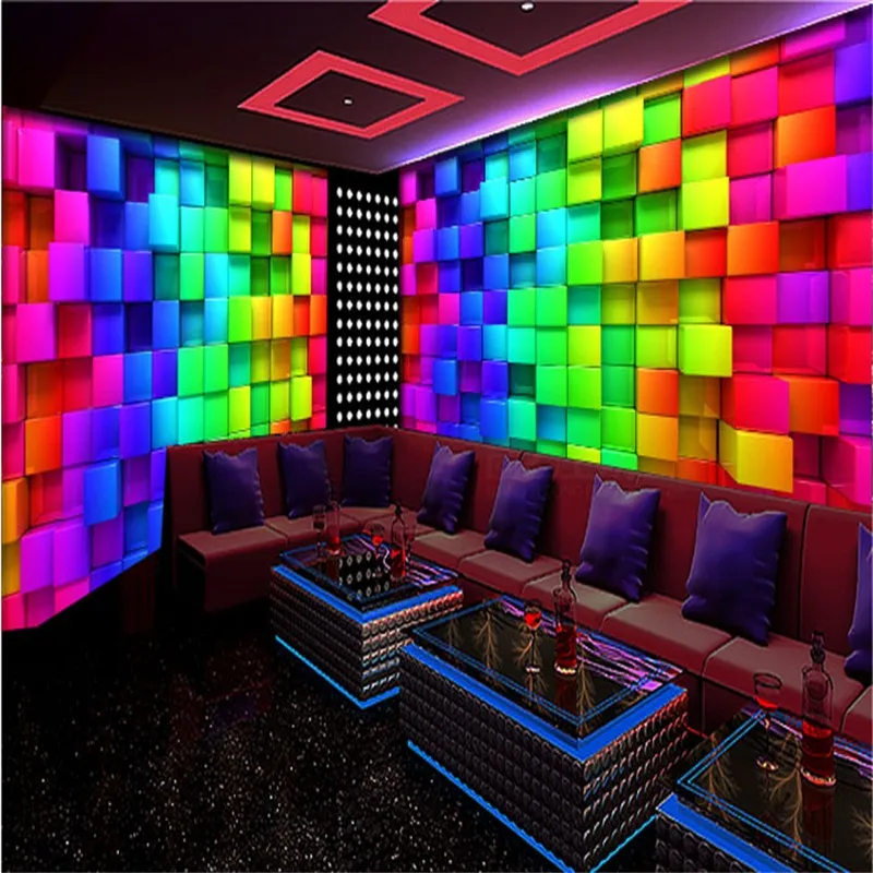 noite bar personalizado 3d mosaico decoração teto fresco