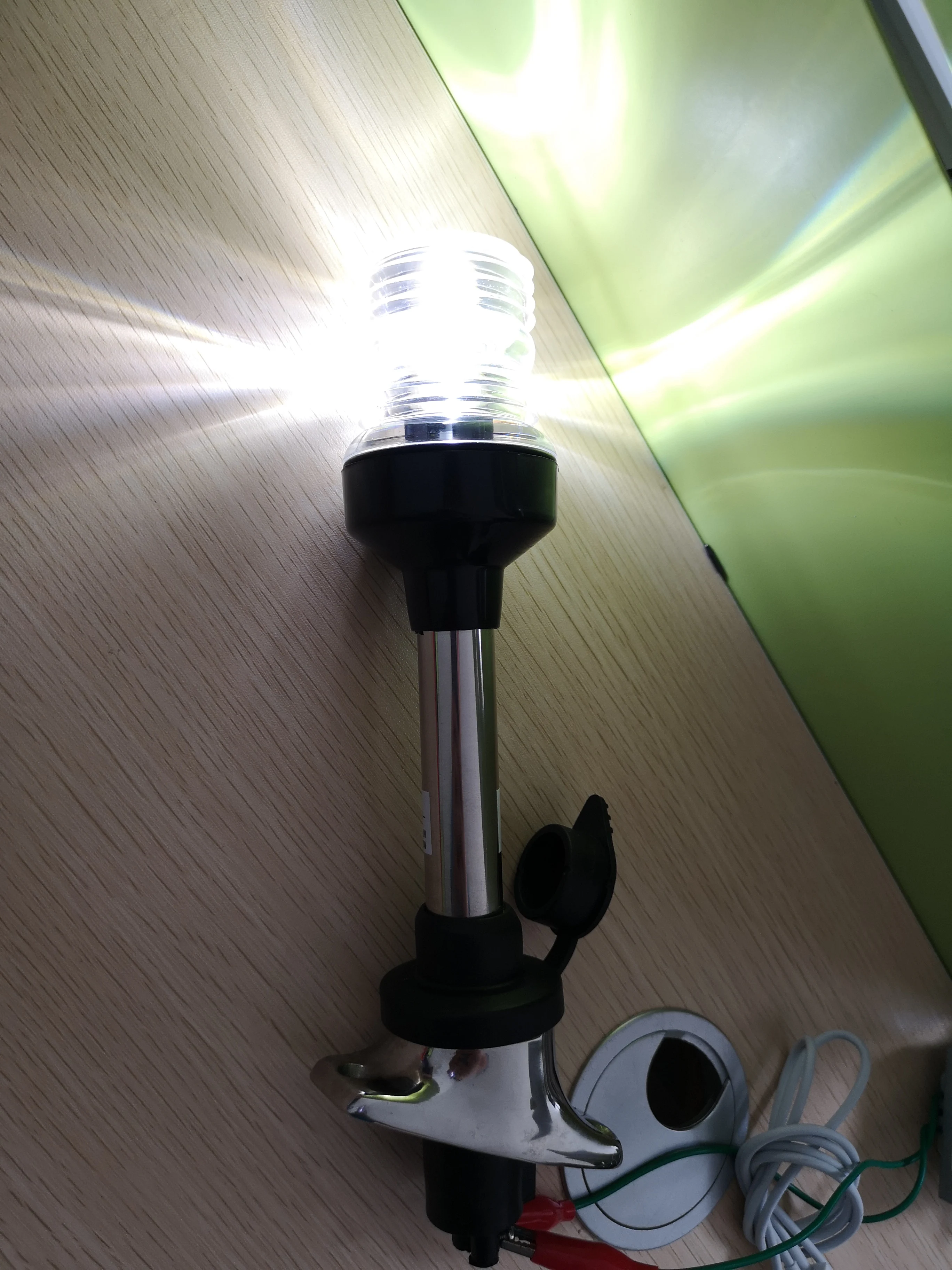 12 V-24 V 2W светодиодный 9 дюймов 229 мм подключаемого модуля Нержавеющая сталь основание со всех сторон морской навигационные светильник 80283