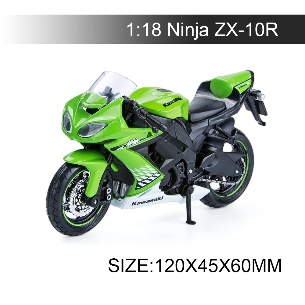 Модели мотоциклов Maisto 1:18 Kawasaki Ninja ZX10R литые под давлением пластиковые миниатюрные
