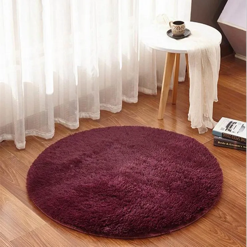 

The Best Quality Large Round Mats Rugs Circle Circular Plain Modern Carpet Shaggy Rugs Mats 160*160cm 15 Color