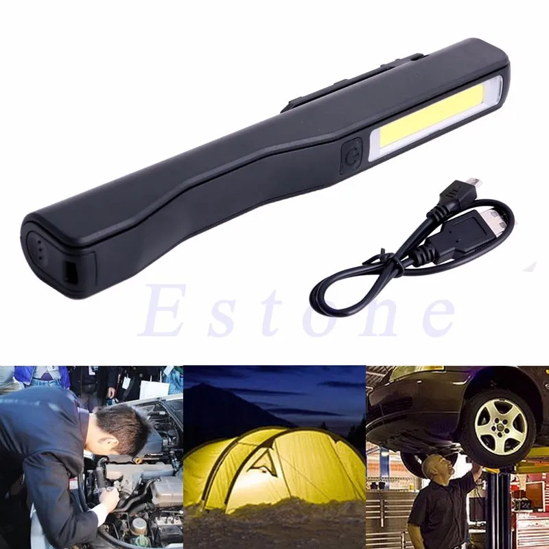 2in1 Rechargeable COB LED Camping Work Inspection Light Lamp Hand Torch Magnetic