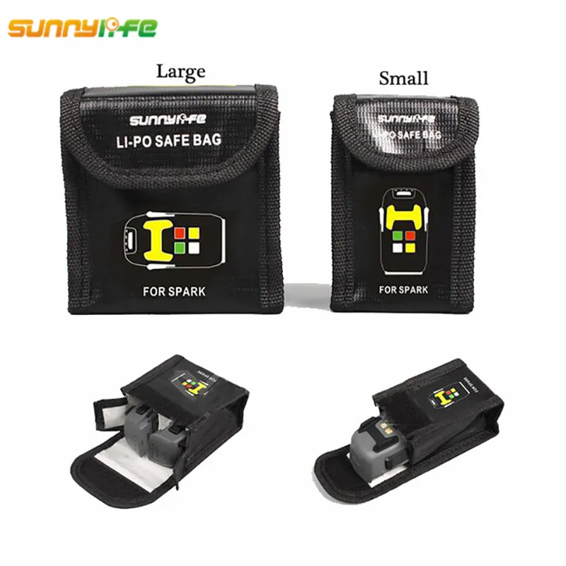 DJI SPARK font b Drone b font Lipo Battery Case Explosion proof Safe Storage Bag Fireproof