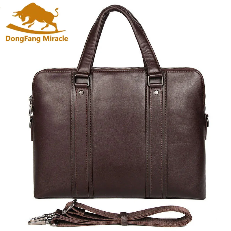 

Men Briefcase Genuine Leather Totes Bag for Documents Waterproof Men's Shoulder Laptop Bag Male Cow Skin Business Messenger Bag