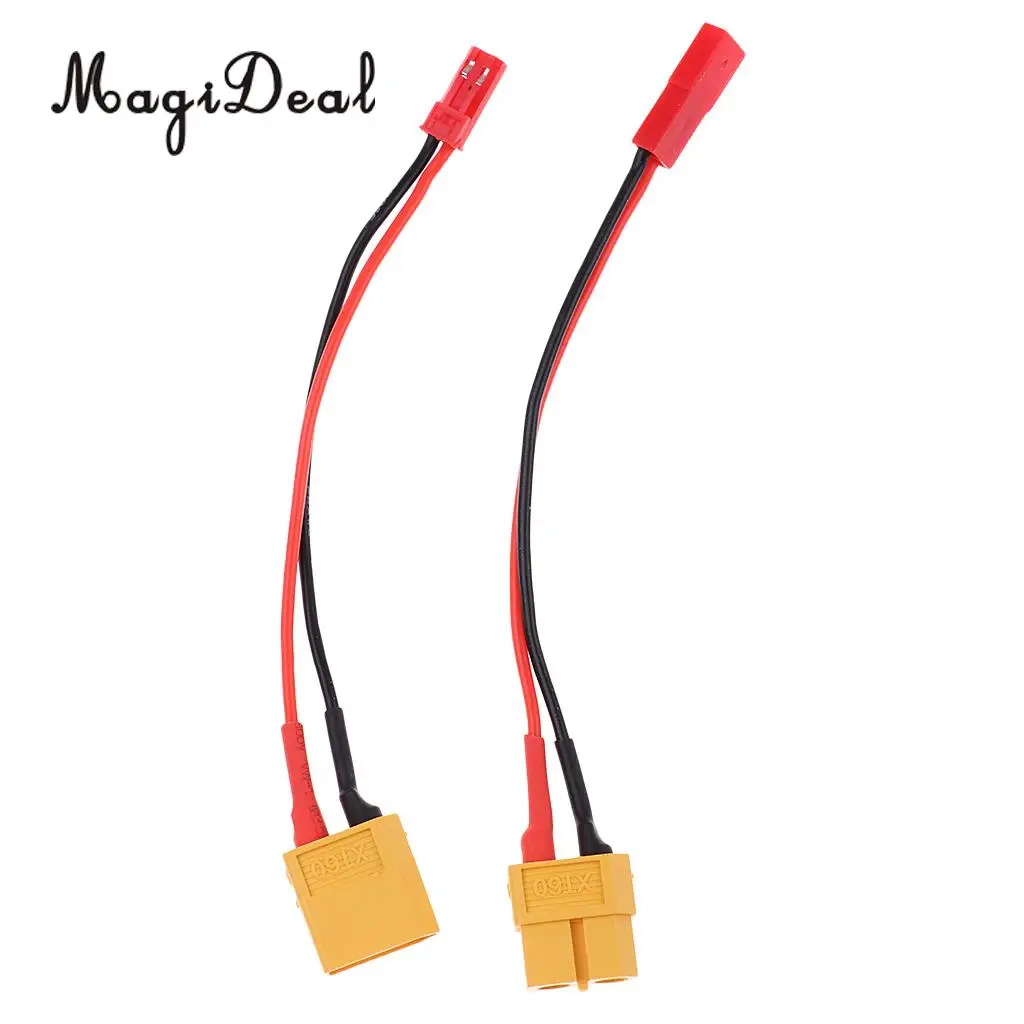 2Pcs/Lot 5.2'' XT60 to JST Plug Connector Adapter Lead Wire 22AWG Male&Female for RC Car Boat Airplane Battery Charger Parts