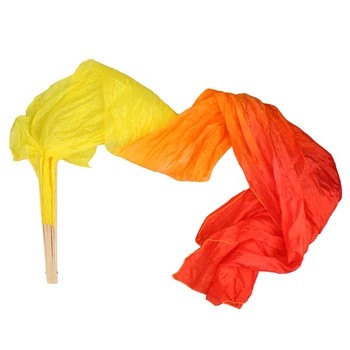 

Gradient Flame Belly Dancing Silk Fan Veil For Party Stage Performance #1