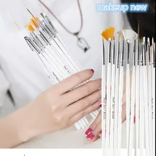 FLD015 15 шт Профессиональный набор кистей для дизайна ногтей Рисование линий ручка УФ гель лак дизайн акриловый набор кистей для макияжа