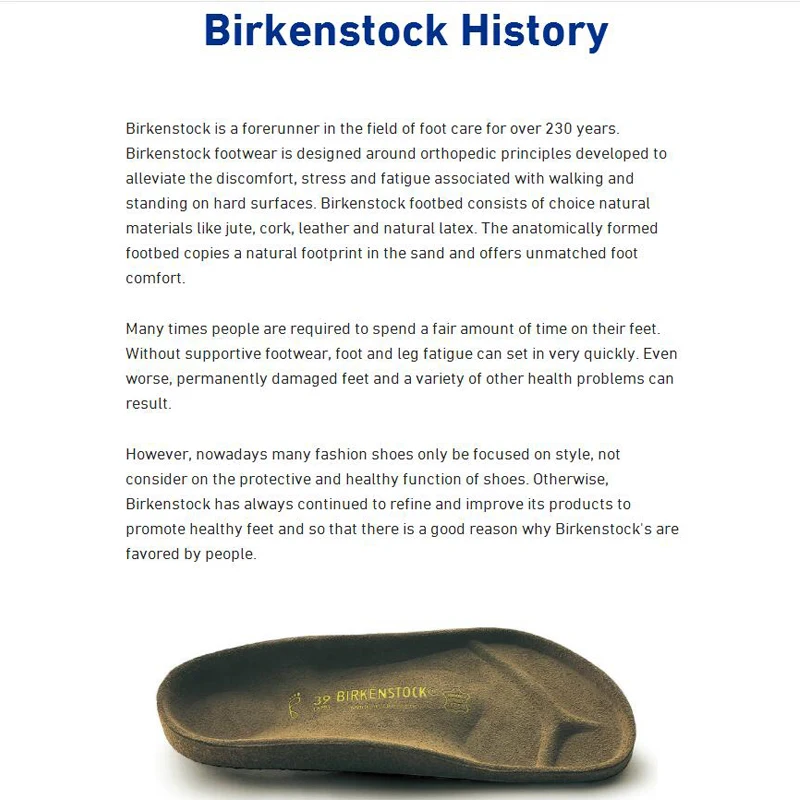 Birkenstock Unisex Size Chart